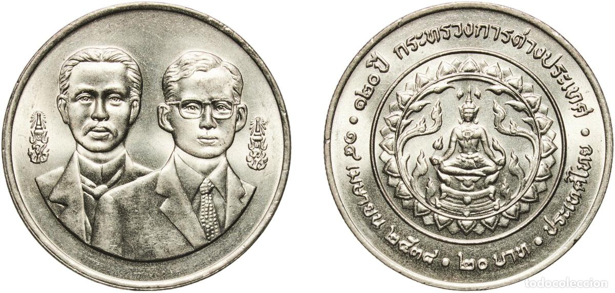 Material numism&aacute;tico: Thailand Kingdom 2538 (1995) 20 Baht - Rama IX (Ministry of Foreign Affairs) Copper-nickel (800000)