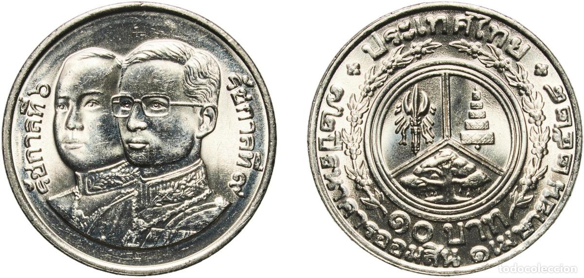 Material numism&aacute;tico: Thailand Kingdom 2528 (1985) 10 Baht - Rama IX (Government Savings Bank) Nickel (500000) 15g UNC Y