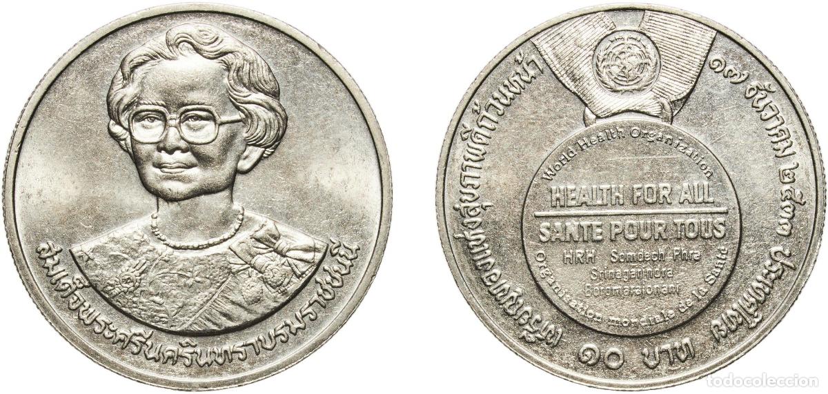 Material numism&aacute;tico: Thailand Kingdom 2533 (1990) 10 Baht - Rama IX (World Health Organization) Copper-nickel (800000) 1