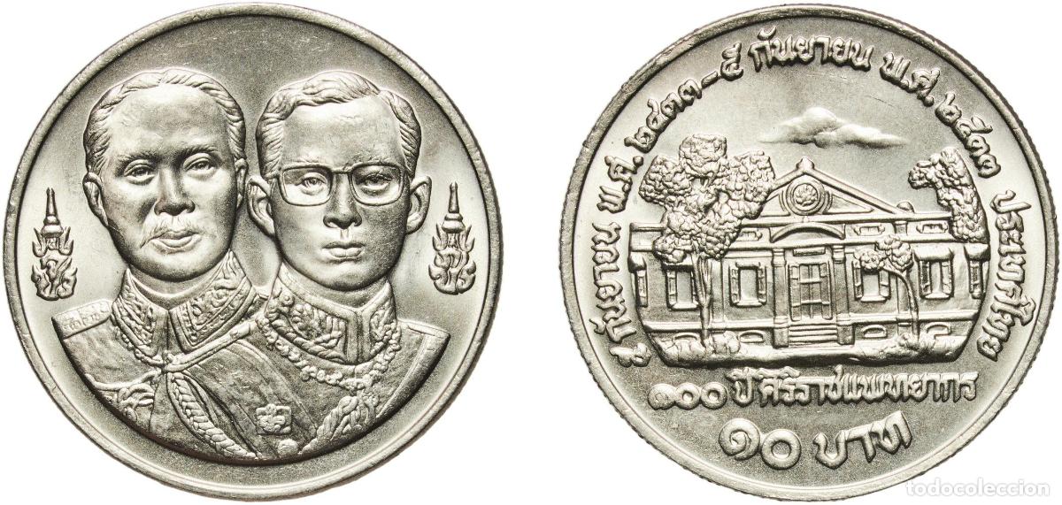 Material numism&aacute;tico: Thailand Kingdom 2533 (1990) 10 Baht - Rama IX (First Medical College) Copper-nickel (300000) 15g U
