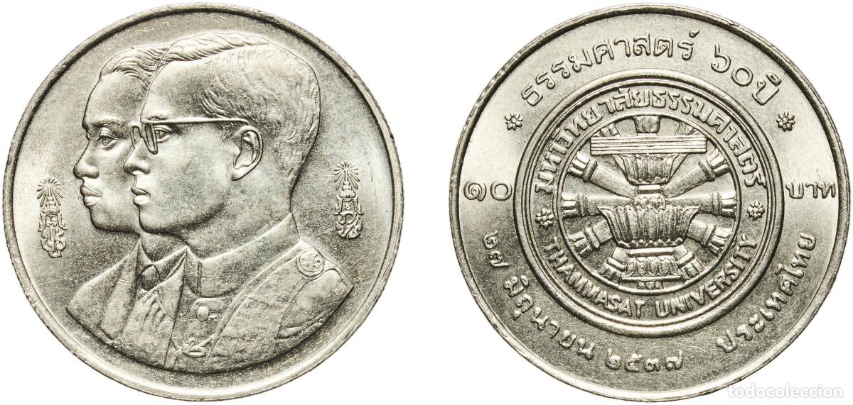 Material numism&aacute;tico: Thailand Kingdom 2537 (1994) 10 Baht - Rama IX (Thammasat University) Copper-nickel (800000) 15.12g