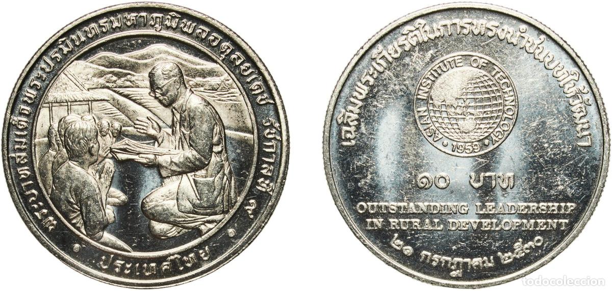 Material numism&aacute;tico: Thailand Kingdom 2530 (1987) 10 Baht - Rama IX (Rural Development Leadership) Nickel (300000) 15.1g