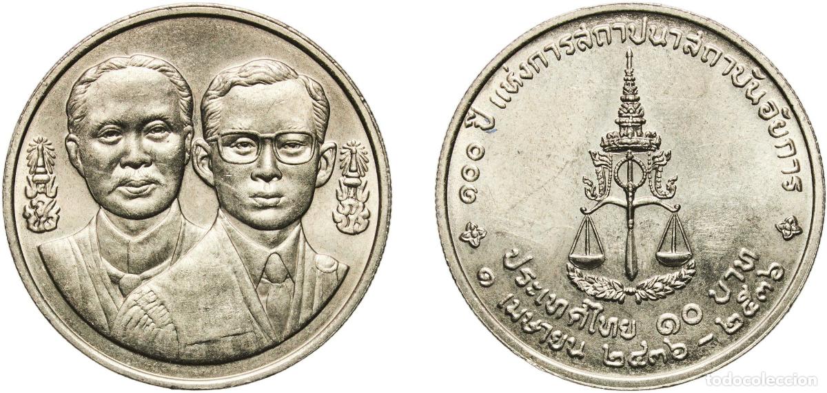 Material numism&aacute;tico: Thailand Kingdom 2536 (1993) 10 Baht - Rama IX (Attorney General's Office) Copper-nickel (700000) 1