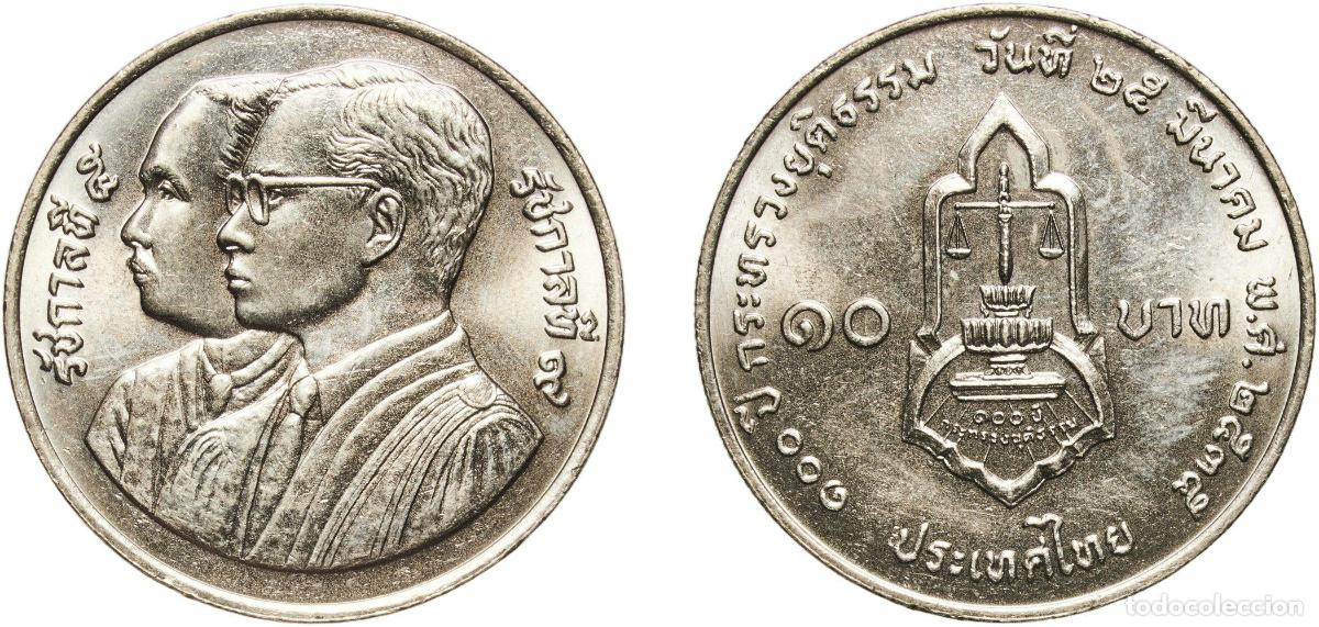 Material numism&aacute;tico: Thailand Kingdom 2535 (1992) 10 Baht - Rama IX (Ministry of Justice) Copper-nickel (800000) 15.03g