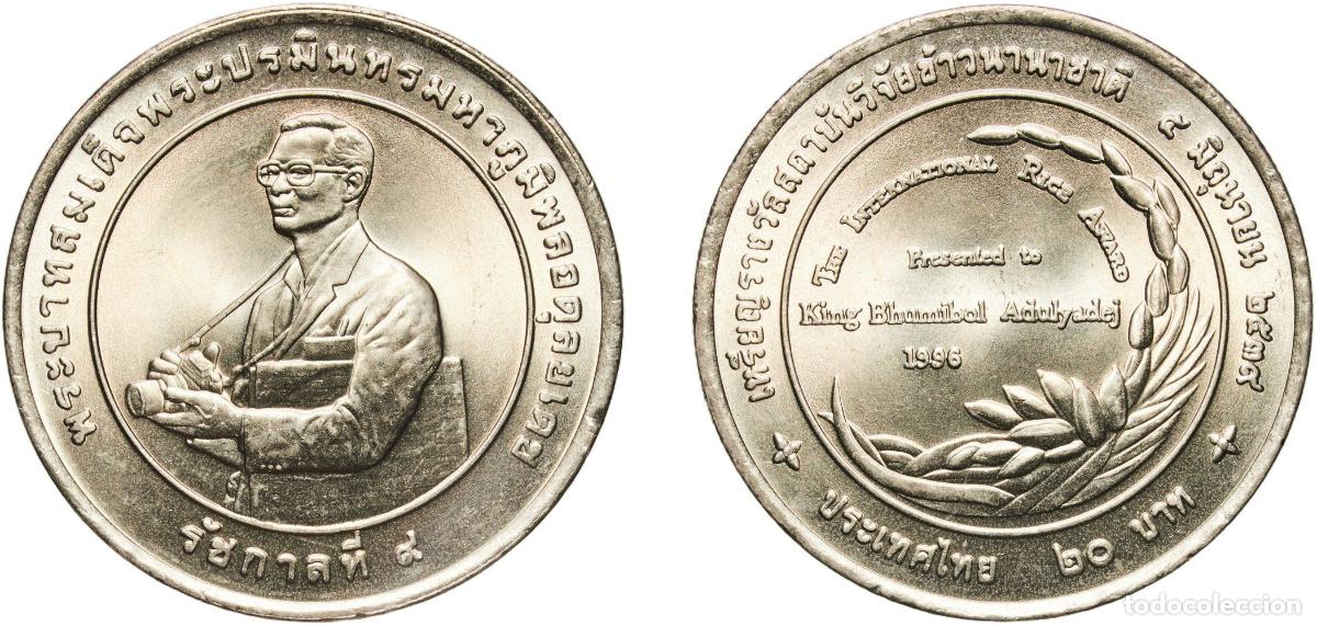Material numism&aacute;tico: Thailand Kingdom 2539 (1996) 20 Baht - Rama IX (International Rice Award) Copper-nickel (788511) 15