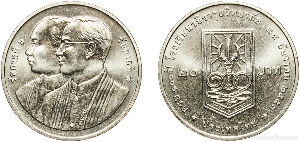 Material numism&aacute;tico: Thailand Kingdom 2553 (2010) 20 Baht - Rama IX (Vajiravudh College) Copper-nickel (500000) 15.09g