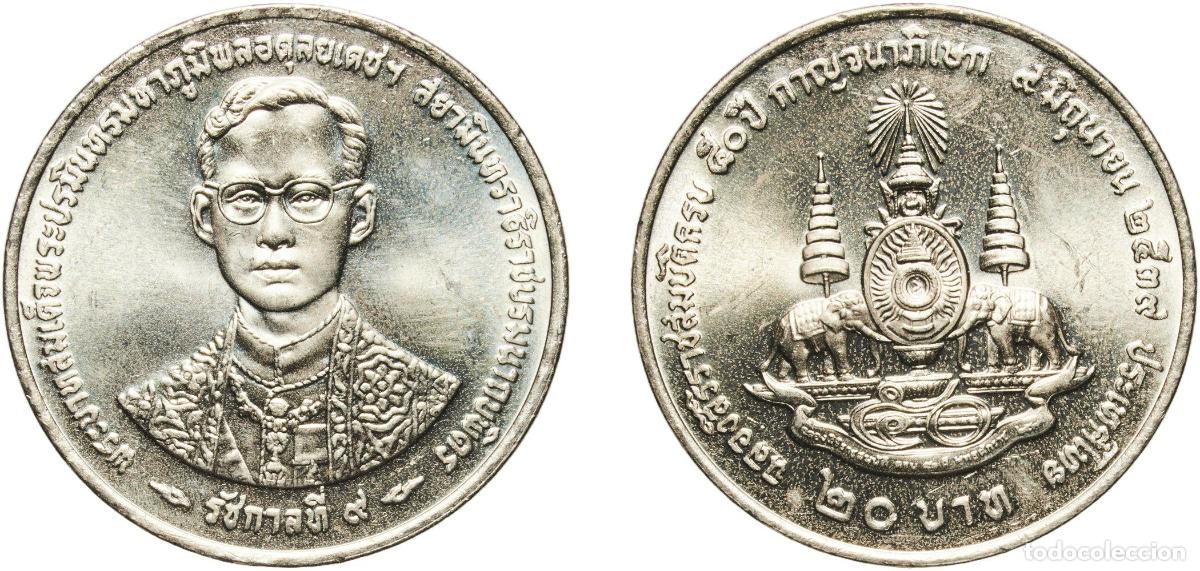 Material numism&aacute;tico: Thailand Kingdom 2539 (1996) 20 Baht - Rama IX (Golden Jubilee) Copper-nickel (5010000) 15.03g UNC