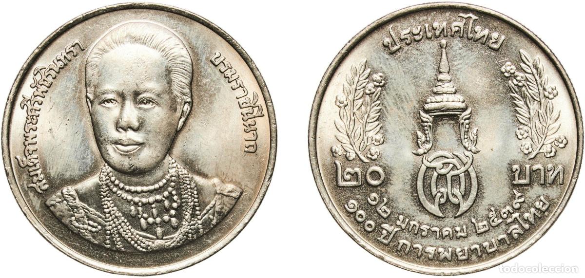 Material numism&aacute;tico: Thailand Kingdom 2539 (1996) 20 Baht - Rama IX (Thai nursing) Copper-nickel (800000) 15.2g UNC Y 3