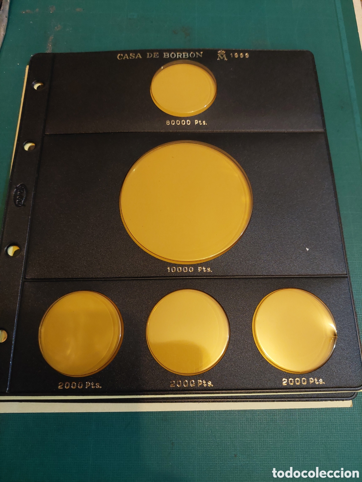 Material numism&aacute;tico: 1999 casa borbon pardo tono amarillo