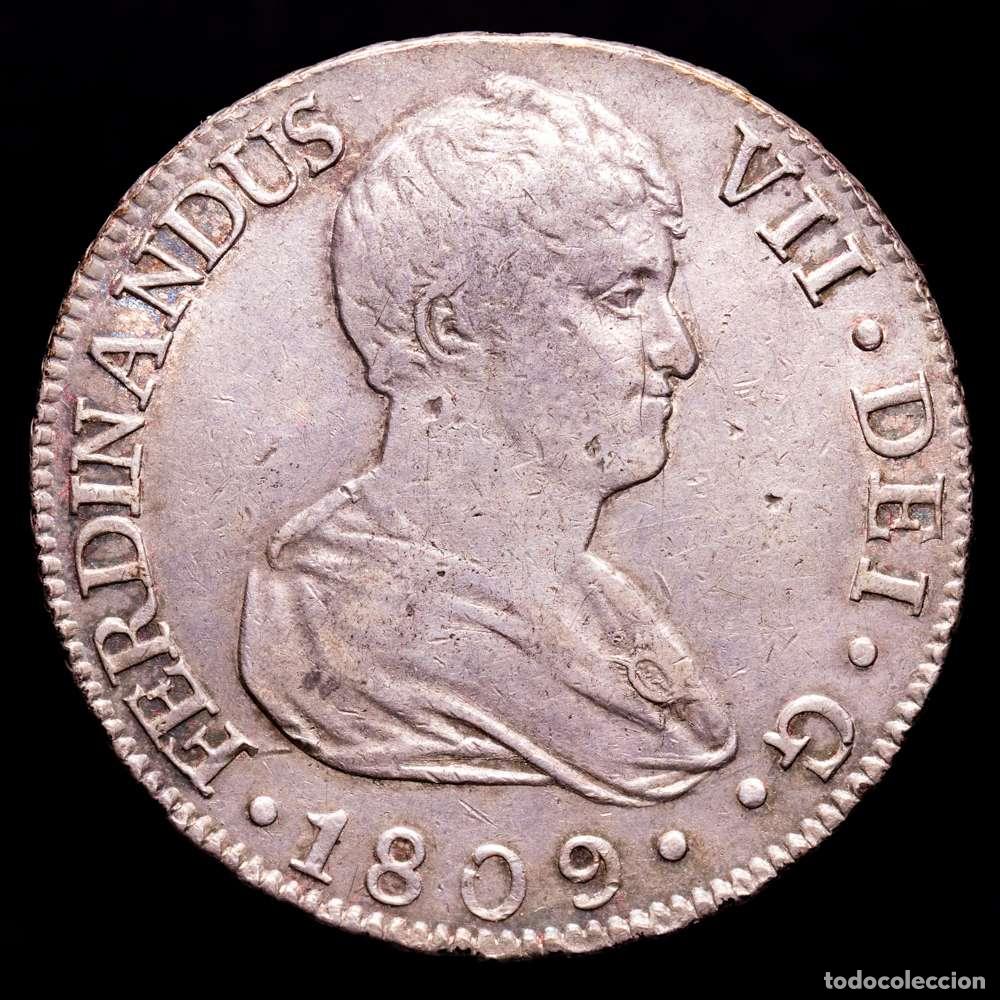 Material numism&aacute;tico: Fernando VII. 8 Reales. (26,89 g.). Sevilla. 1809. Ensayador C&middot;N. AC-1412. MBC+. Escasa.