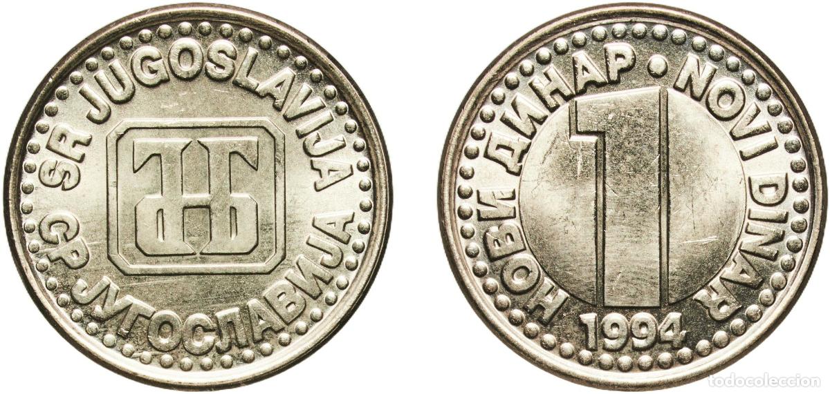 Material numism&aacute;tico: Yugoslavia Federal Republic 1994 1 Dinar Nickel brass (10747000) 4.68g UNC KM 160 Sch&ouml;n 156