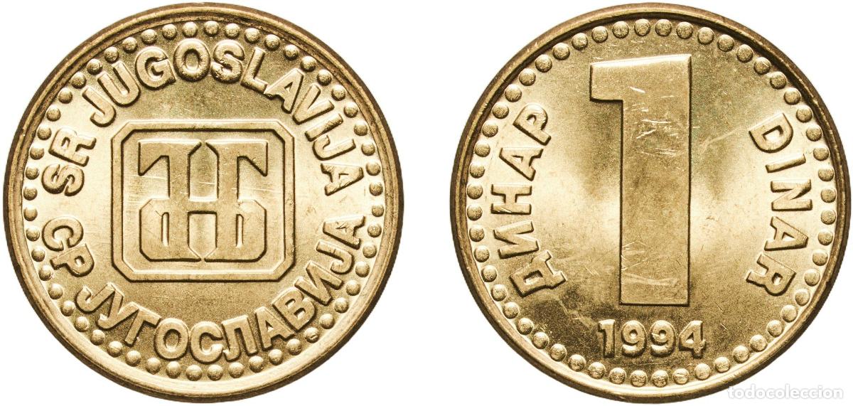 Material numism&aacute;tico: Yugoslavia Federal Republic 1994 1 Dinar Nickel brass (10747000) 4.96g UNC KM 160 Sch&ouml;n 156