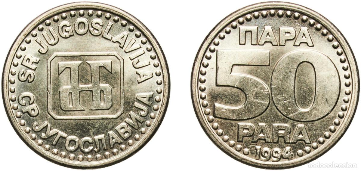 Material numism&aacute;tico: Yugoslavia Federal Republic 1994 50 Para (small) Nickel brass (45013000) 3.83g UNC KM 163 Sch&ouml;n 16