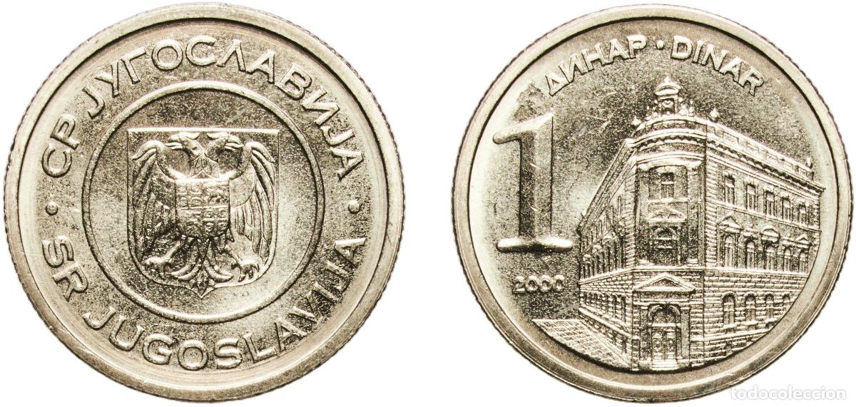 Material numism&aacute;tico: Yugoslavia Federal Republic 2000 1 Dinar Nickel brass (20076000) 4.36g UNC KM 180 Sch&ouml;n 178