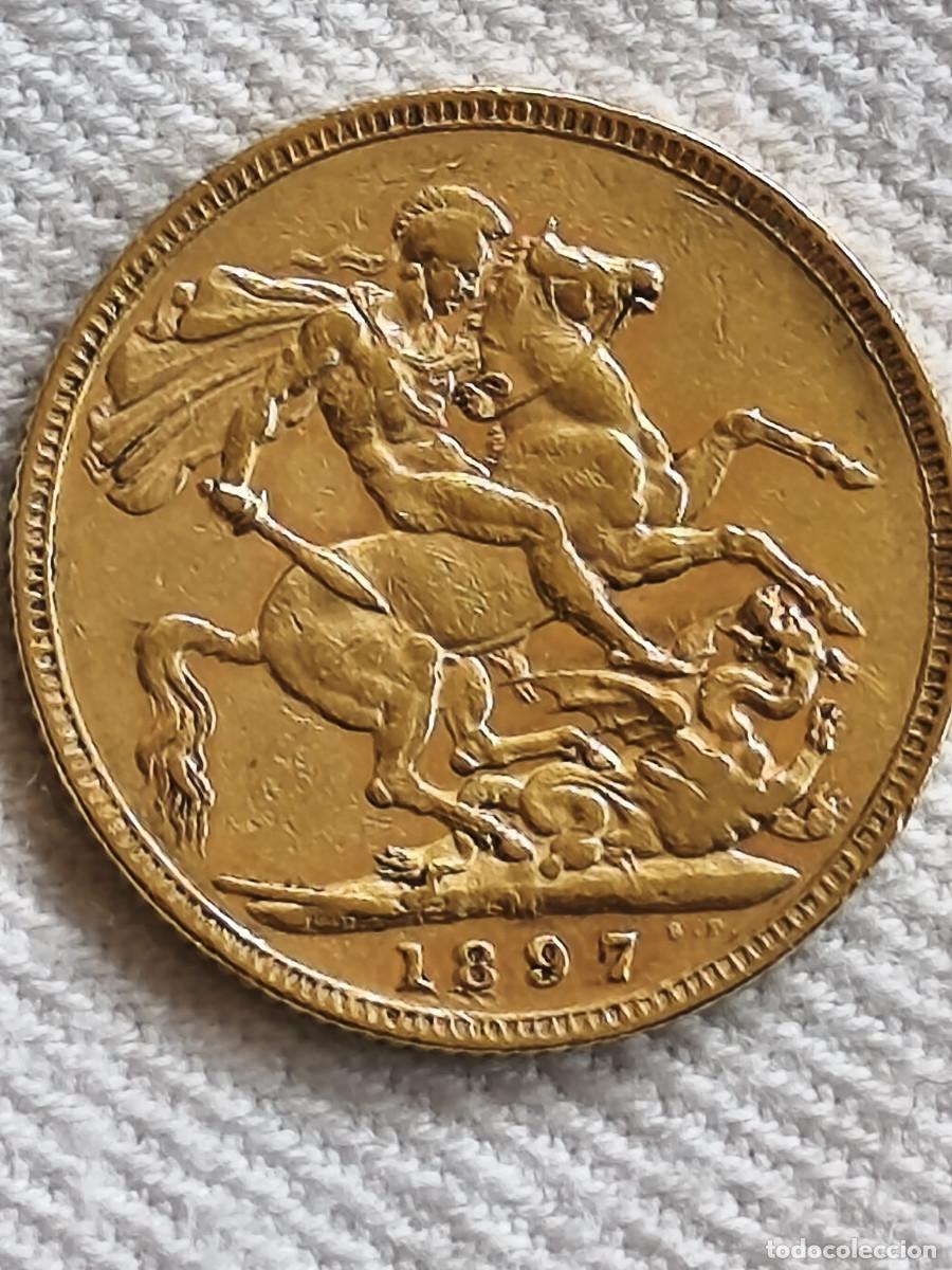 Material numism&aacute;tico: Moneda de oro &ndash; Sovereign brit&aacute;nico 1897