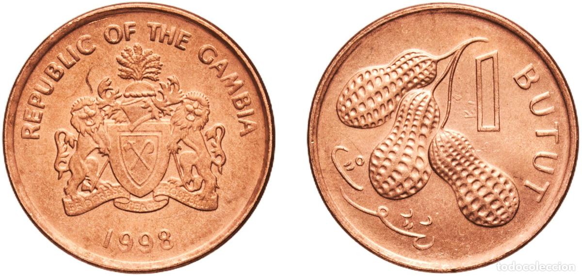 Material numism&aacute;tico: The Gambia Republic 1998 1 Butut Copper plated steel Royal Mint 1.63g UNC KM 54 Sch&ouml;n 63