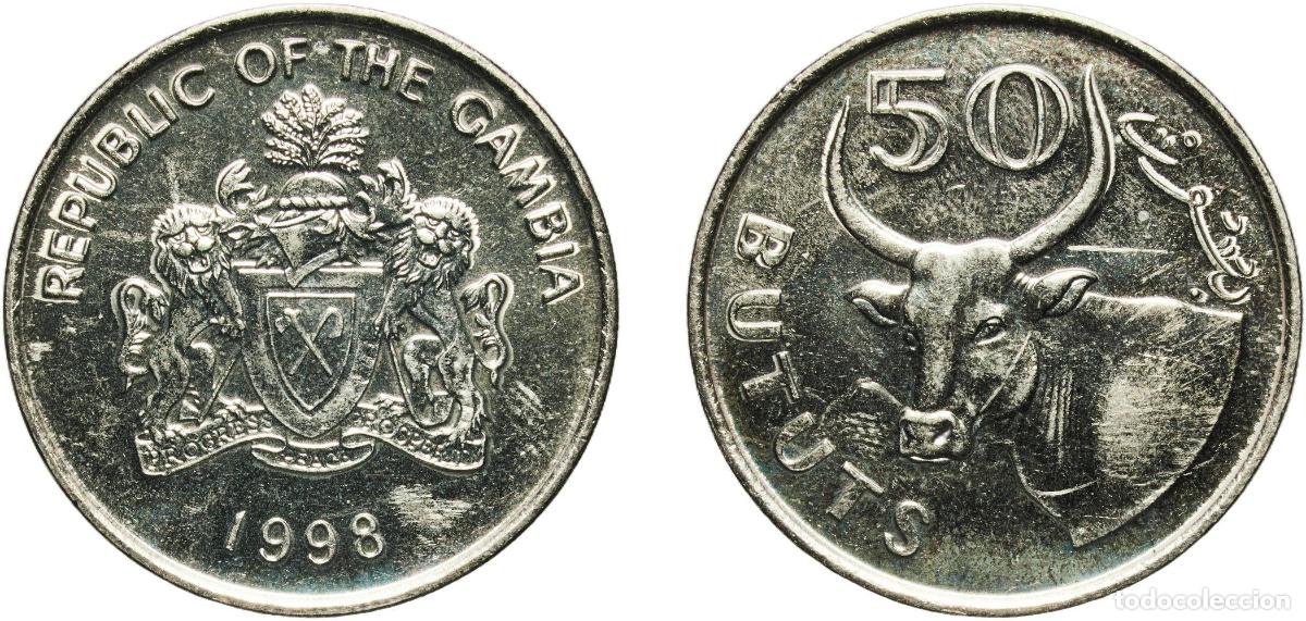 Material numism&aacute;tico: The Gambia Republic 1998 50 Bututs Copper-nickel 9.79g UNC KM 58 Sch&ouml;n 67