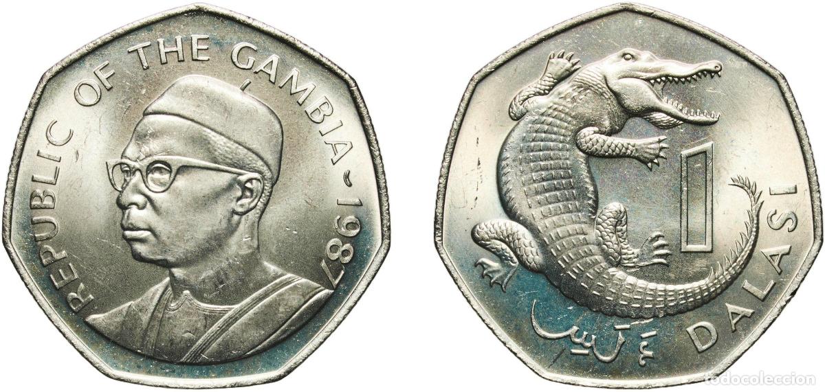 Material numism&aacute;tico: The Gambia Republic 1987 1 Dalasi Copper-nickel 12.08g UNC KM 29 Sch&ouml;n 23