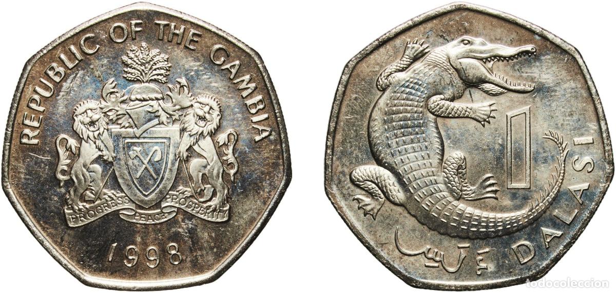 Material numism&aacute;tico: The Gambia Republic 1998 1 Dalasi Copper-nickel Royal Mint 8.81g UNC KM 59 Sch&ouml;n 68