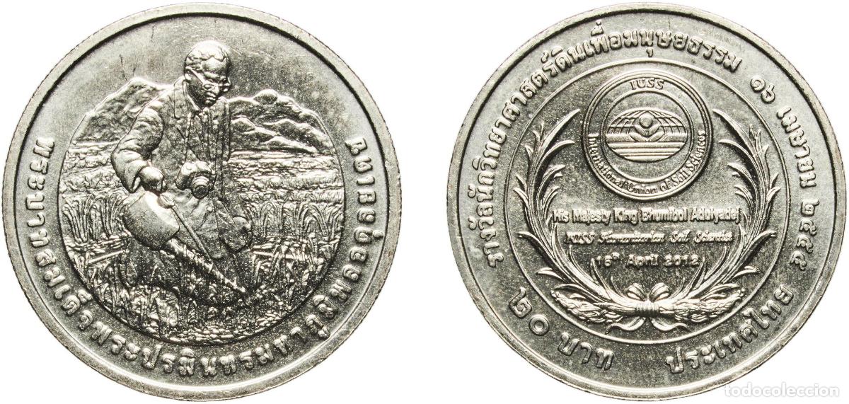 Material numism&aacute;tico: Thailand Kingdom 2555 (2012) 20 Baht - Rama IX (Soil Scientist Award) Copper-nickel (75% Copper / 2