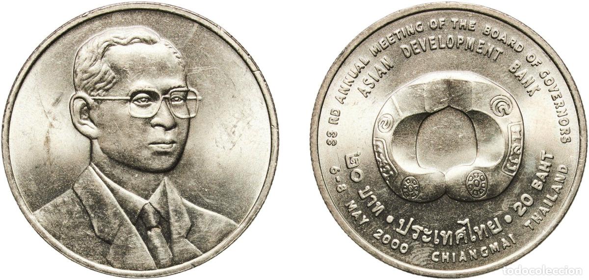 Material numism&aacute;tico: Thailand Kingdom ND (2000) 20 Baht - Rama IX (Asian Development Bank) Copper-nickel (800000) 14.9