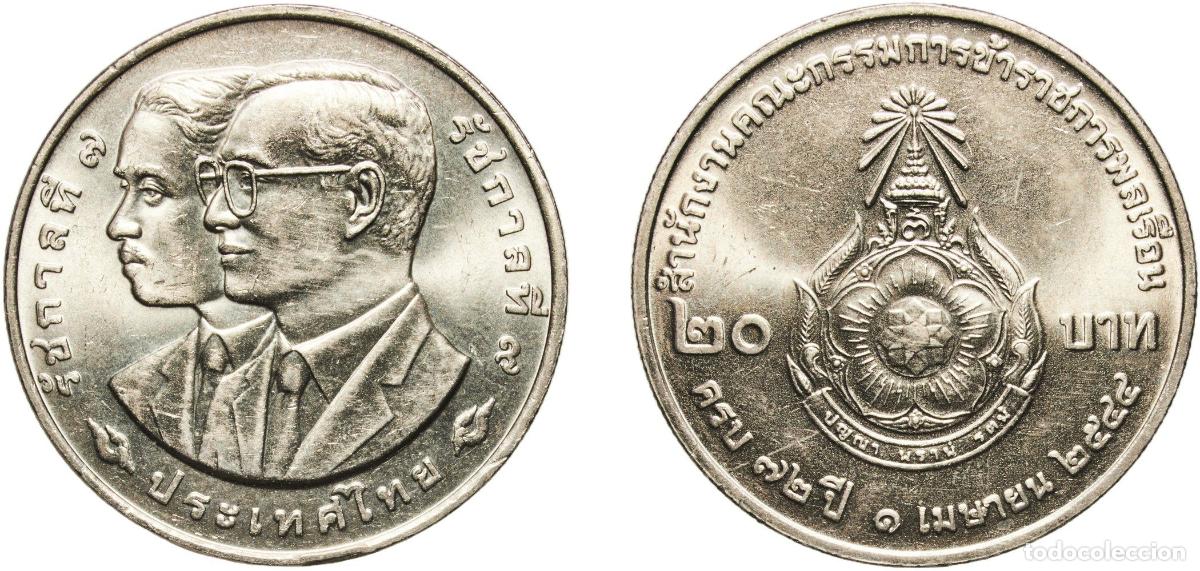 Material numism&aacute;tico: Thailand Kingdom 2544 (2001) 20 Baht - Rama IX (Civil Service Commission) Copper-nickel (500040) 15