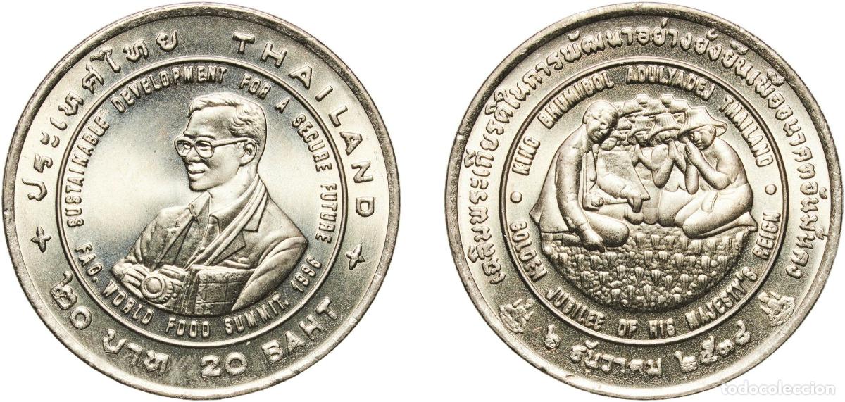 Material numism&aacute;tico: Thailand Kingdom 2538 (1995) 20 Baht - Rama IX (FAO Agricola Medal) Copper-nickel (1500000) 15.09g