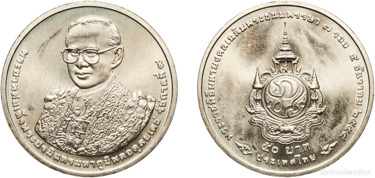 Material numism&aacute;tico: Thailand Kingdom 2554 (2011) 50 Baht - Rama IX (King&rsquo;s 84th Birthday) Copper-nickel (1500000) 21g U