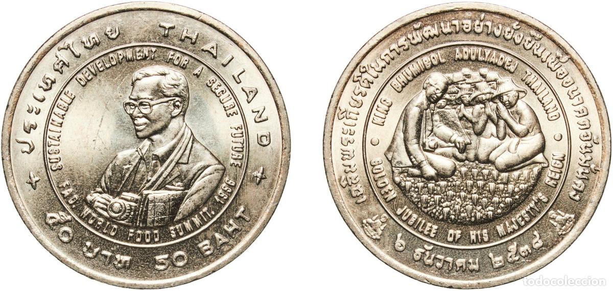 Material numism&aacute;tico: Thailand Kingdom 2538 (1995) 50 Baht - Rama IX (FAO Agricola Medal) Copper-nickel (238900) 20.58g U