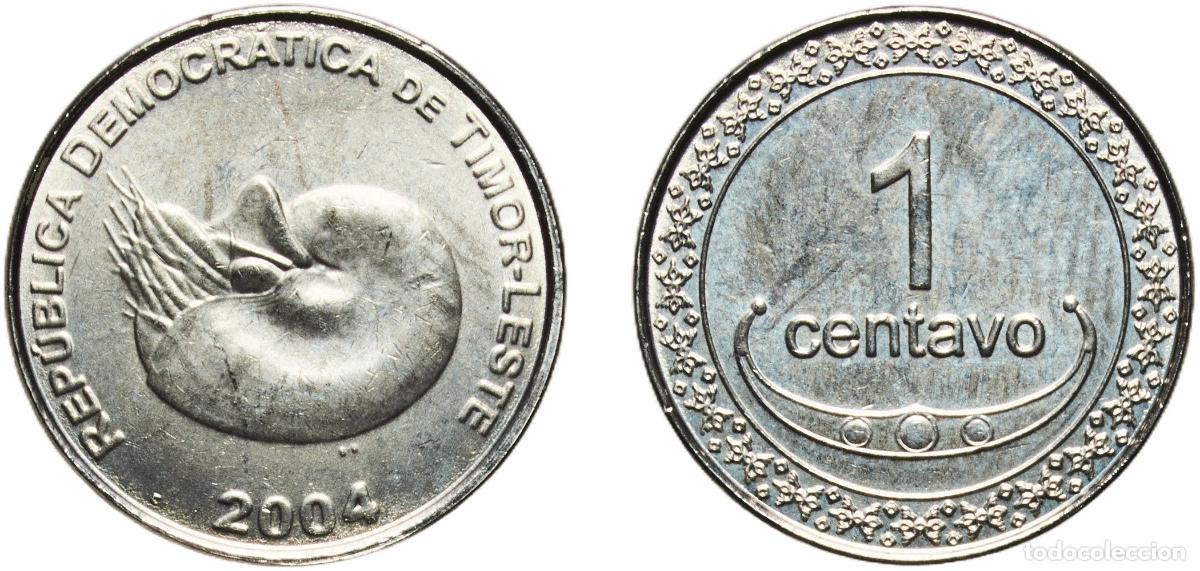 Material numism&aacute;tico: Timor-Leste Republic 2004 1 Centavo Nickel clad steel Lisbon Mint (1500000) 3.13g UNC KM 1
