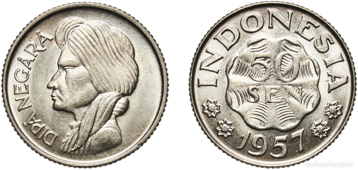 Material numism&aacute;tico: Indonesia Republic 1957 50 Sen Copper-nickel (75% Copper, 25% Nickel) Staatliche M&uuml;nze Baden-W&uuml;rtte