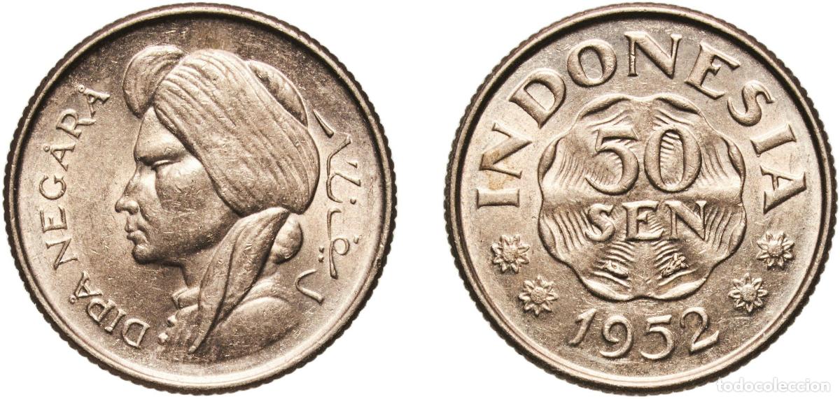 Material numism&aacute;tico: Indonesia Republic 1952 50 Sen Copper-nickel Utrecht Mint (100000000) 3.24g UNC KM 9 Sch&ouml;n 5
