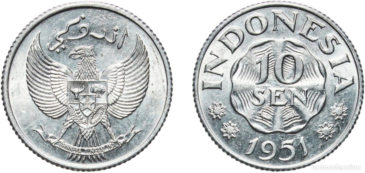 Material numism&aacute;tico: Indonesia Republic 1951 10 Sen Aluminium Utrecht Mint (250000000) 1.67g UNC KM 6 Sch&ouml;n 3