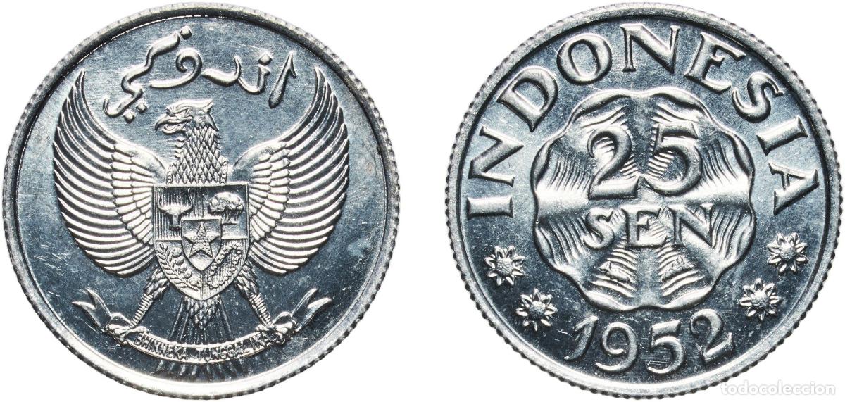 Material numism&aacute;tico: Indonesia Republic 1952 25 Sen Aluminium Utrecht Mint (200000000) 2.21g UNC KM 8 Sch&ouml;n 4