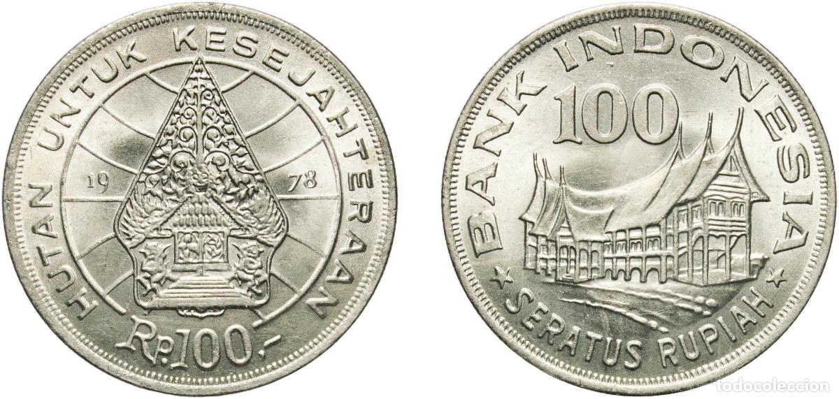 Material numism&aacute;tico: Indonesia Republic 1978 100 Rupiah (Forestry for prosperity) Copper-nickel Perum Peruri Mint (90777