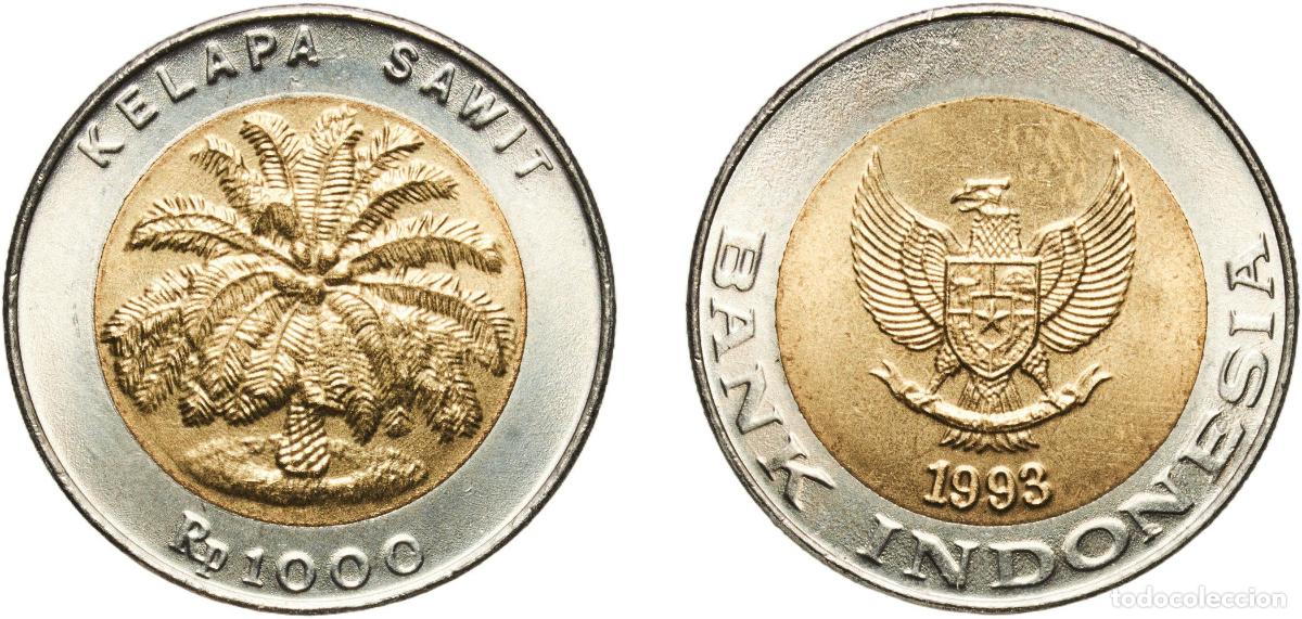 Material numism&aacute;tico: Indonesia Republic 1993 1000 Rupiah Bimetallic: aluminium-nickel bronze centre in copper-nickel rin