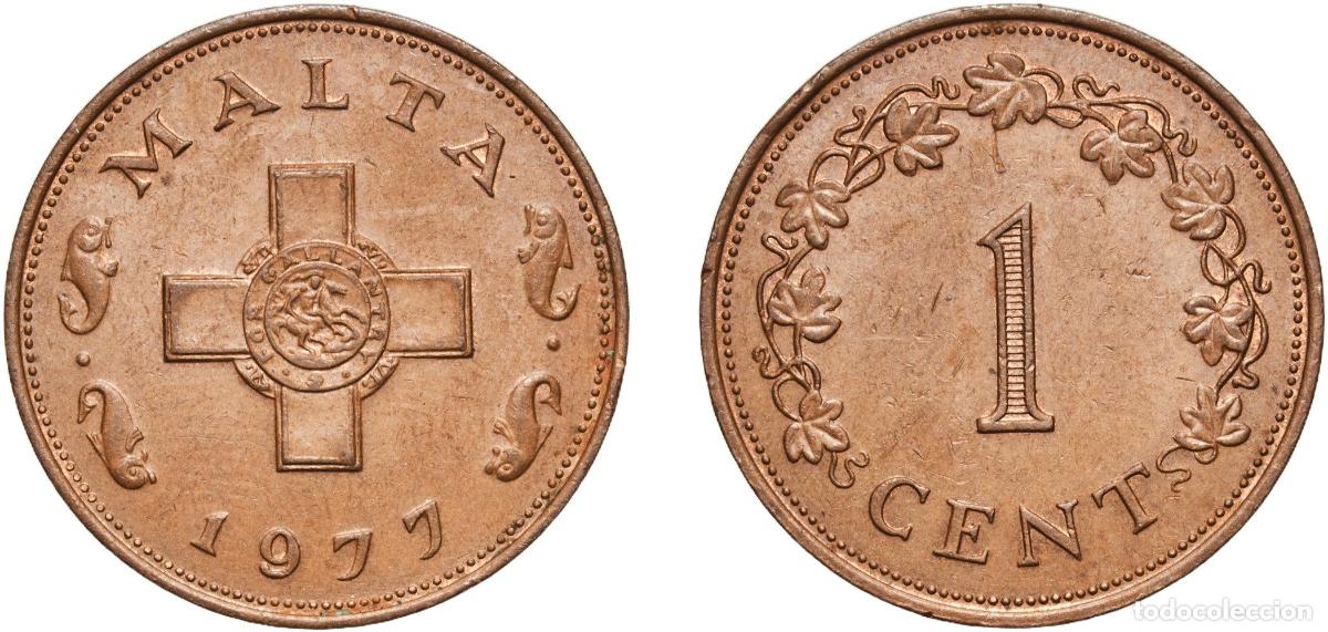 Material numism&aacute;tico: Malta Republic 1977 1 Cent Bronze (97% Copper, 0.5% Tin, 2.5% Zinc) Royal Mint (2793000) 7.2g UNC