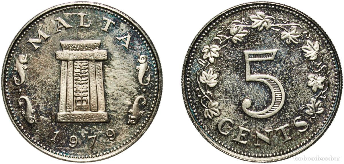 Material numism&aacute;tico: Malta Republic 1979 FM 5 Cents Copper-nickel (75% Copper, 25% Nickel) The Franklin Mint (6577) 5.64