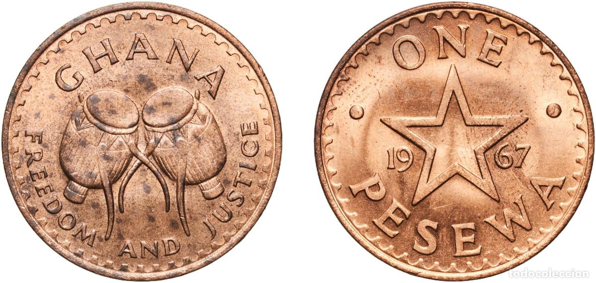 Material numism&aacute;tico: Ghana Republic 1967 1 Pesewa Bronze (97% Copper, 0.5% Tin, 2.5% Zinc) Royal Mint (Tower Hill) (6250