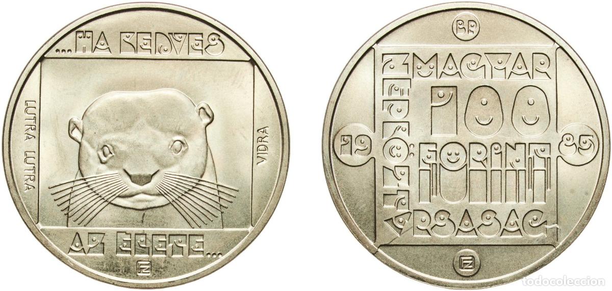 Material numism&aacute;tico: Hungary People's Republic 1985 BP. 100 Forint (Otter) Nickel brass Hungarian mint (20000) 12.1g UNC