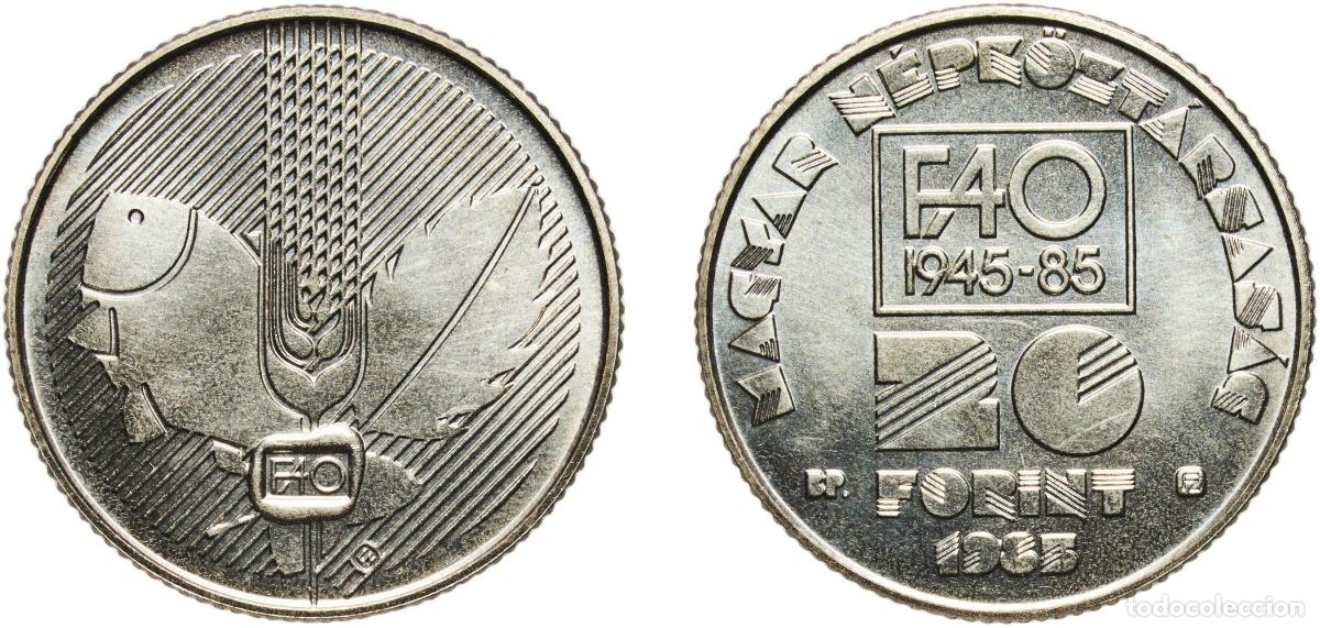 Material numism&aacute;tico: Hungary People's Republic 1985 BP. 20 Forint (FAO) Copper-nickel Hungarian mint (25000) 7.04g UNC