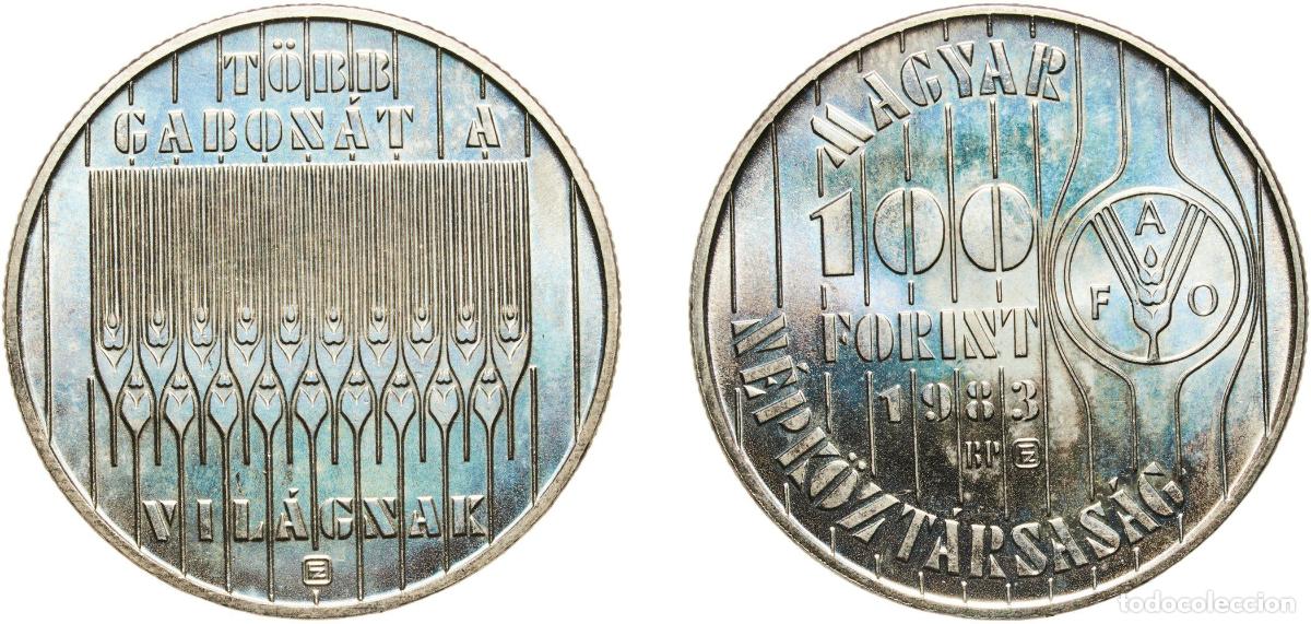 Material numism&aacute;tico: Hungary People's Republic 1983 BP. 100 Forint (FAO) Copper-nickel Hungarian mint (10000) 23.32g UNC