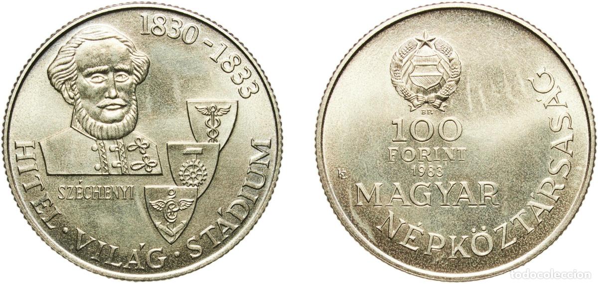 Material numism&aacute;tico: Hungary People's Republic 1983 BP. 100 Forint (Count Istv&aacute;n Sz&eacute;chenyi) Nickel brass Hungarian mint