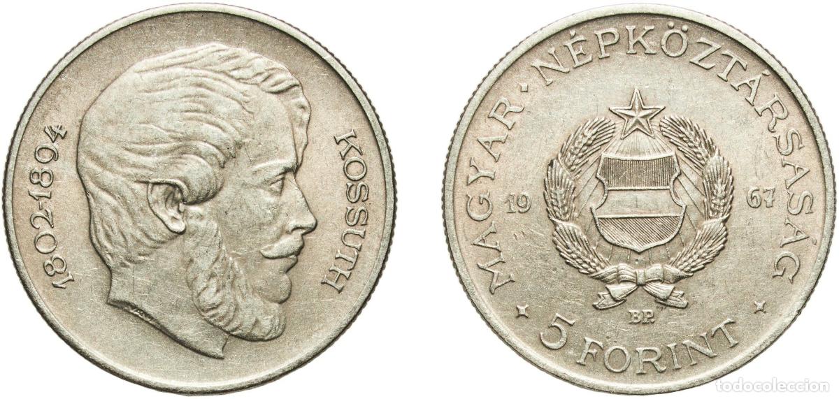 Material numism&aacute;tico: Hungary People's Republic 1967 BP. 5 Forint (Lajos Kossuth) Nickel brass Hungarian mint (20000000)
