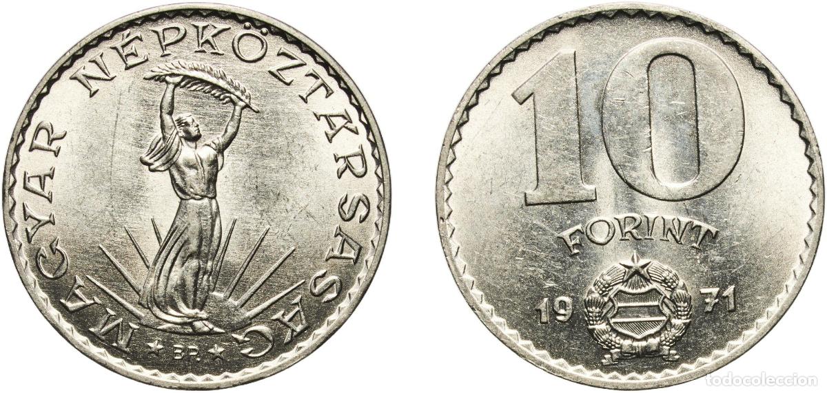 Material numism&aacute;tico: Hungary People's Republic 1971 BP. 10 Forint Nickel Hungarian mint (24998000) 8.76g UNC KM 595 &Eacute;H