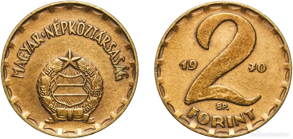 Material numism&aacute;tico: Hungary People's Republic 1970 BP. 2 Forint Brass (72% Copper, 28% Zinc) Hungarian mint (49195000)