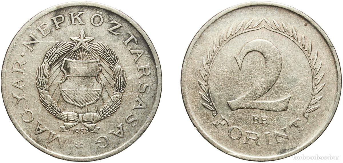 Material numism&aacute;tico: Hungary People's Republic 1957 BP. 2 Forint Copper-nickel Hungarian mint (5000000) 5.05g XF KM 556