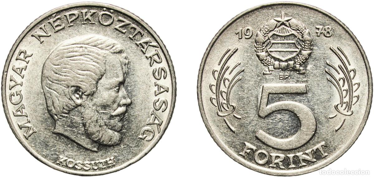 Material numism&aacute;tico: Hungary People's Republic 1978 BP 5 Forint (Lajos Kossuth; large issue) Nickel Hungarian mint (6000