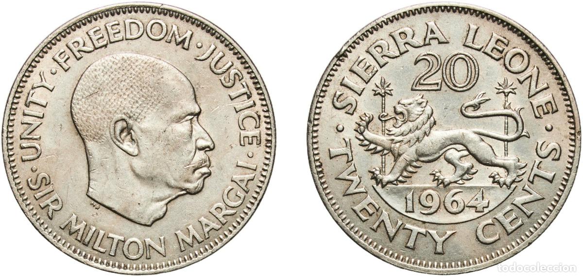 Material numism&aacute;tico: Sierra Leone Company 1964 10 Cents Copper-nickel (75% Copper, 25% Nickel) Royal Mint (Tower Hill) (