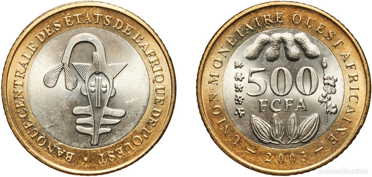 Material numism&aacute;tico: Western African States Central Bank of Western African States 2003 500 Francs CFA Bimetallic: coppe